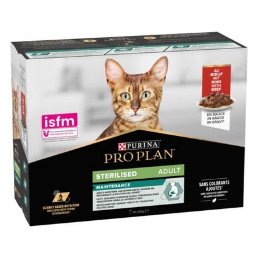 Pro Plan Pouch Sos İçinde Sığır Etli Kısırlaştırılmış Yetişkin Kedi Konservesi 85 GR 10 ADET | SRC: Barcode: 7613038182506